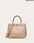 Valentino Roman Stud The Handle Bag in Nappa