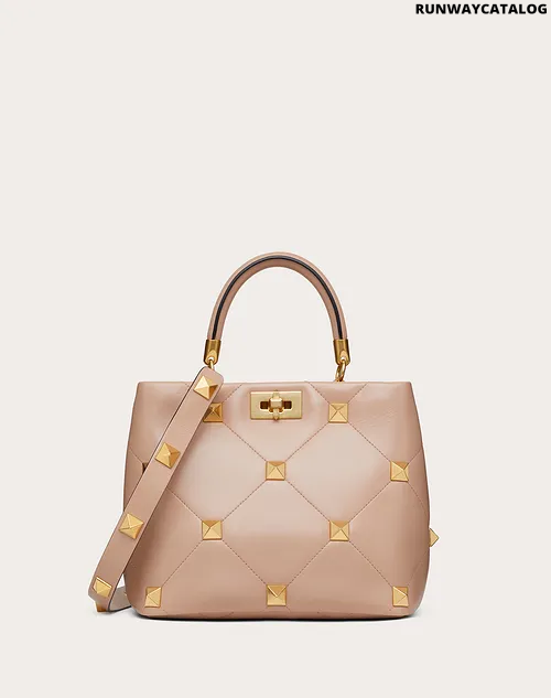 Valentino Roman Stud The Handle Bag in Nappa