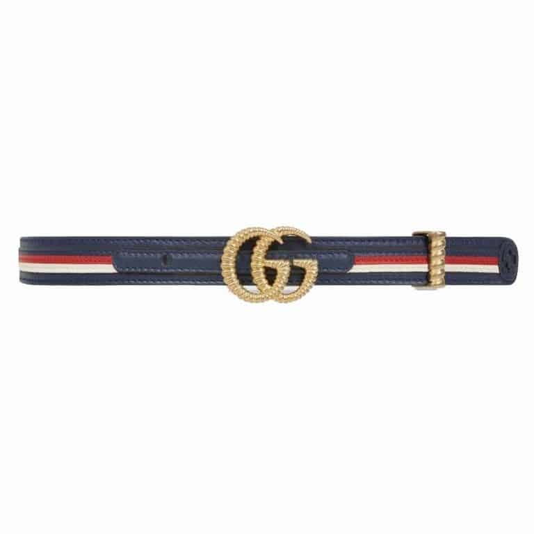 Gucci Leather belt with torchon Double G buckle