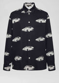 Versace Race Car Print Denim Shirt