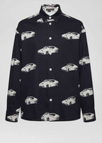 Versace Race Car Print Denim Shirt
