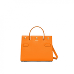 Burberry Mini Leather Title Bag In Yellow