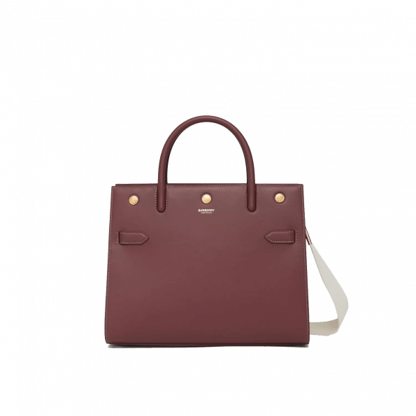 Burberry Medium Leather Two-handle Title Bag