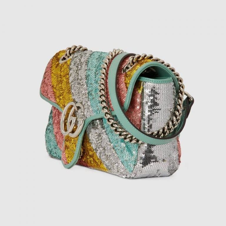 Gucci GG Marmont Small Sequin Shoulder Bag