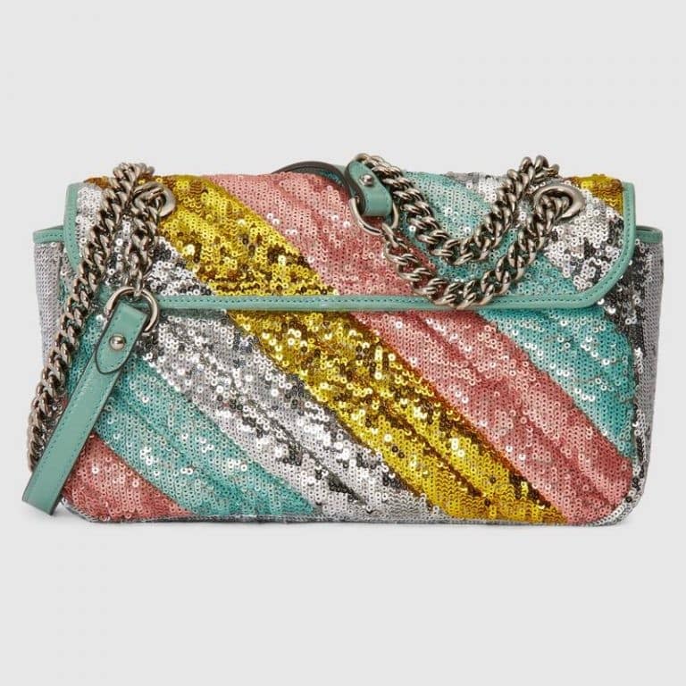Gucci GG Marmont Small Sequin Shoulder Bag