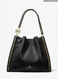 Michael Kors Mina Large Pebbled Leather Shoulder Bag