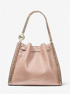 Michael Kors Mina Large Pebbled Leather Shoulder Bag