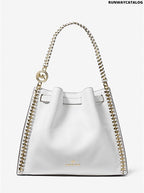 Michael Kors Mina Large Pebbled Leather Shoulder Bag