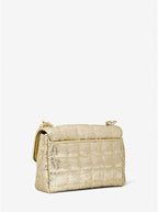 Michael Kors SoHo Small Metallic Sequined Quilted Shoulder Bag