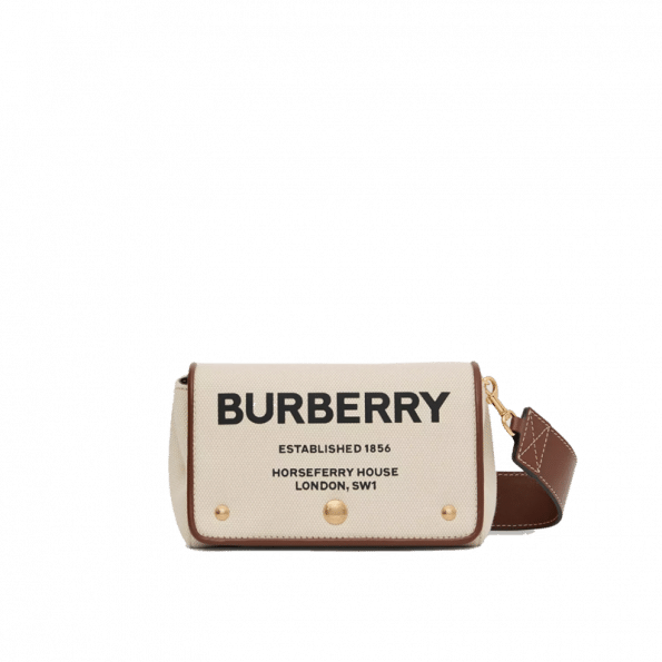 Burberry Small Horseferry Print Cotton Canvas Crossbody Bag