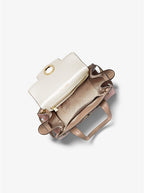 Michael Kors Carmen Small Color-Block Saffiano Leather Belted Satchel
