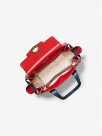Michael Kors Carmen Small Color-Block Saffiano Leather Belted Satchel