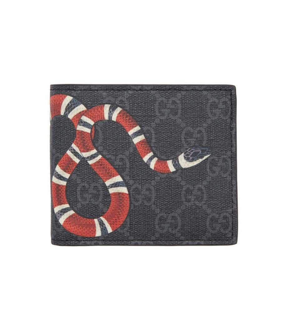 Gucci Kingsnake print GG Supreme Coin Wallet