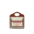 Burberry Medium Two-tone Canvas and Leather Pocket Bag