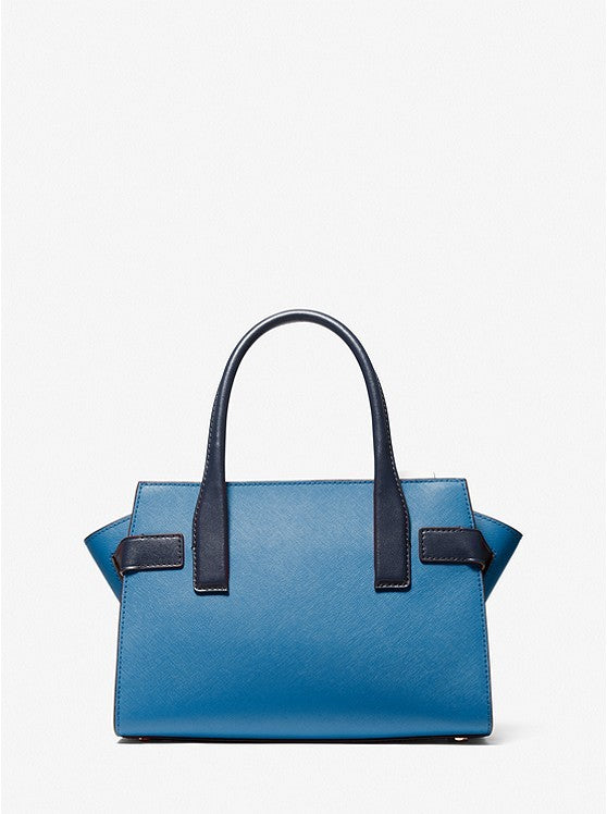 Michael Kors Carmen Small Color-Block Saffiano Leather Belted Satchel