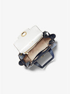 Michael Kors Carmen Small Color-Block Saffiano Leather Belted Satchel