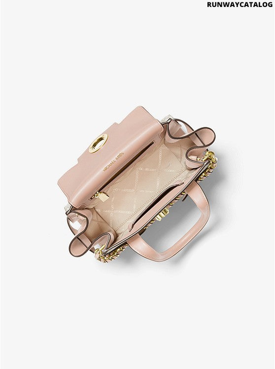 Michael Kors Carmen Extra-Small Logo and Leather Belted Satchel