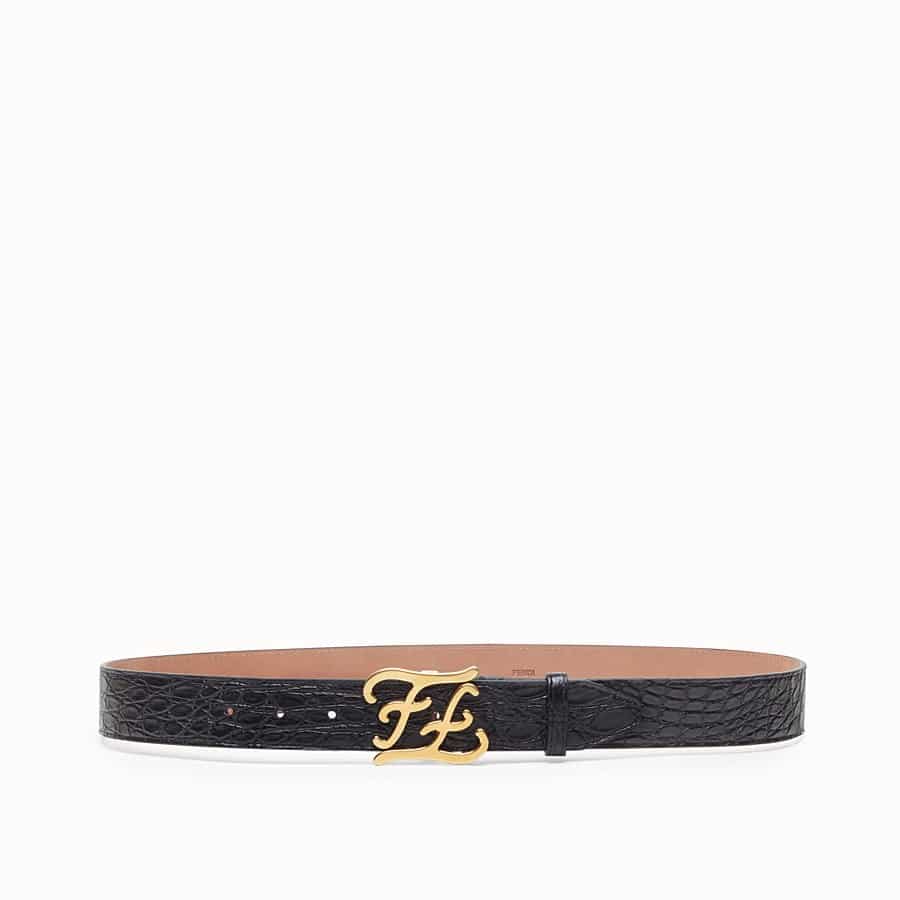 Fendi Black caiman belt