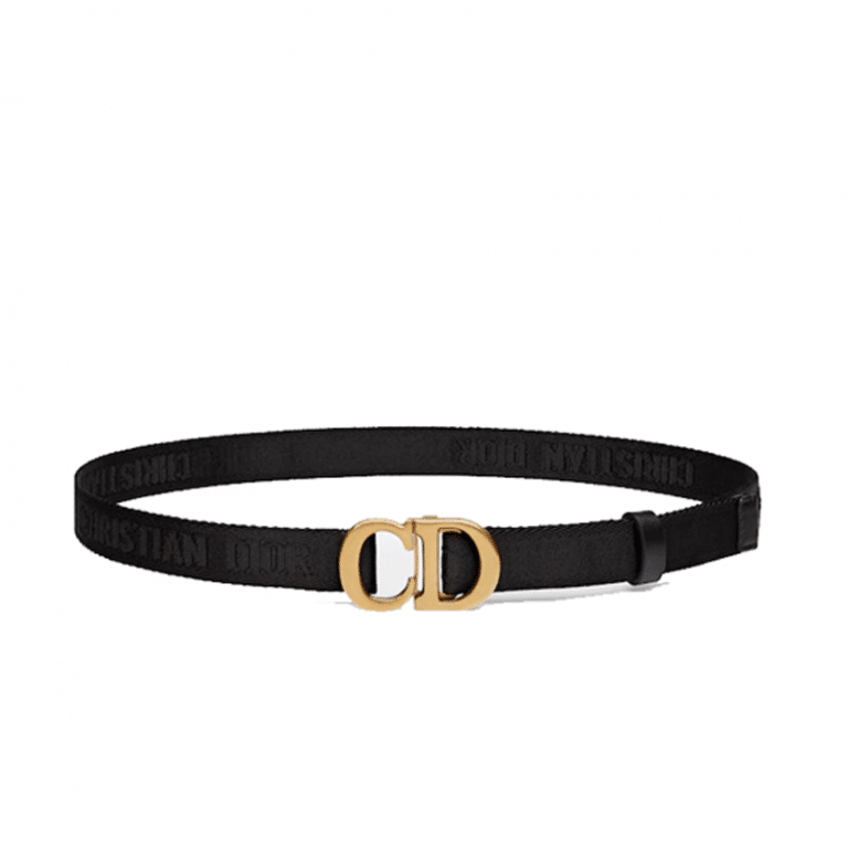 Christian Dior Saddle Belt Black Jacquard, 20 MM