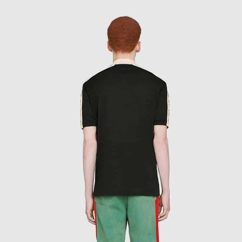 Gucci Polo with Interlocking G stripe