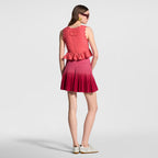 Broderie Trim Peplum Crop Top