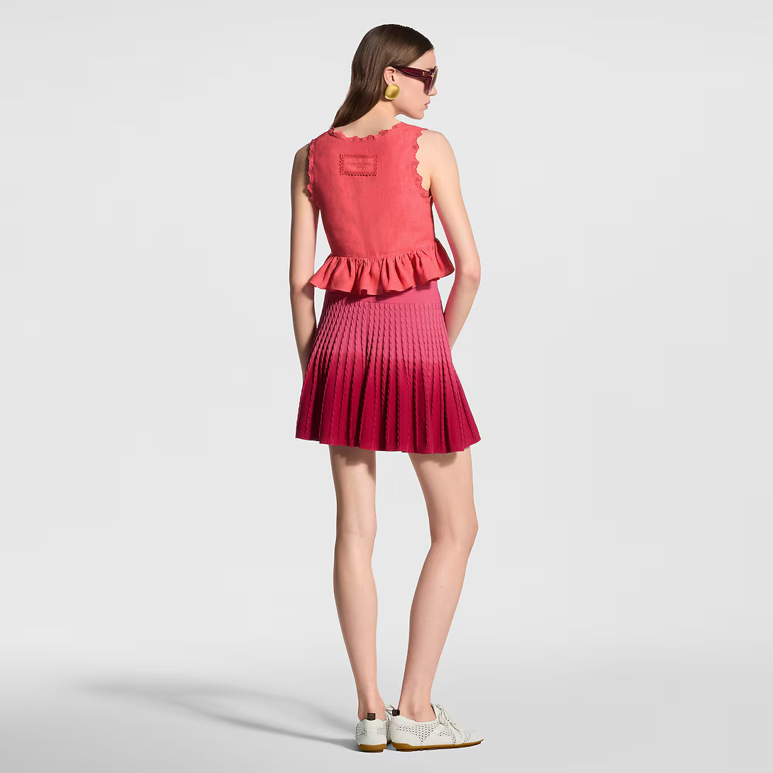 Broderie Trim Peplum Crop Top