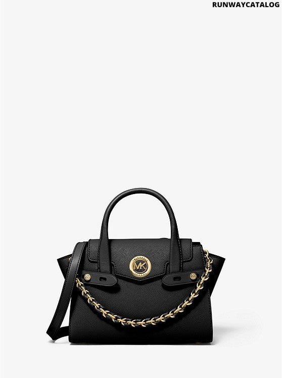 Michael Kors Carmen Extra-Small Saffiano Leather Belted Satchel