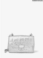 Michael Kors SoHo Small Metallic Sequined Quilted Shoulder Bag
