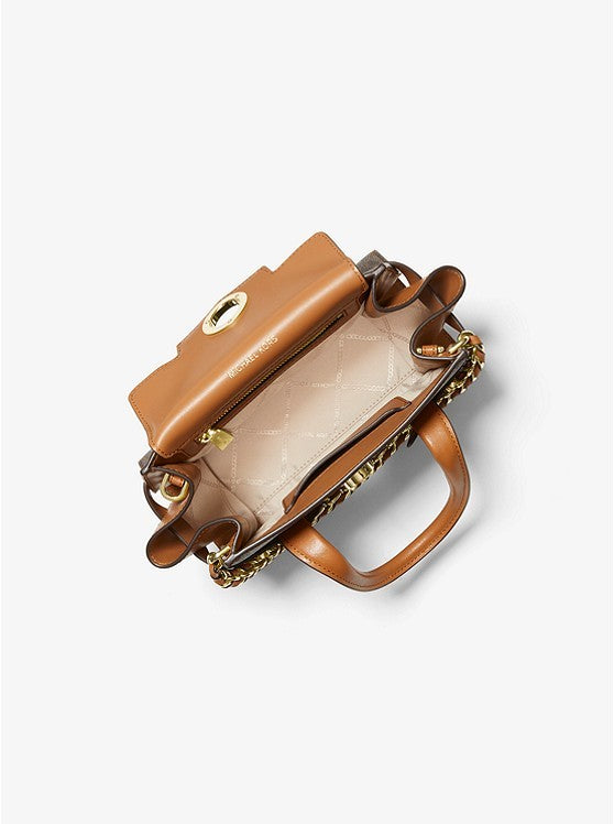 Michael Kors Carmen Extra-Small Logo and Leather Belted Satchel