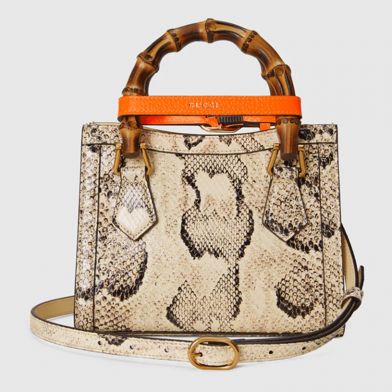 Gucci Diana Mini Python Tote Bag