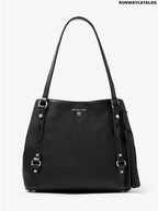 Michael Kors Carrie Large Pebbled Leather Shoulder Bag