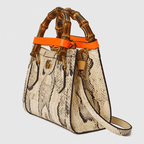 Gucci Diana Mini Python Tote Bag