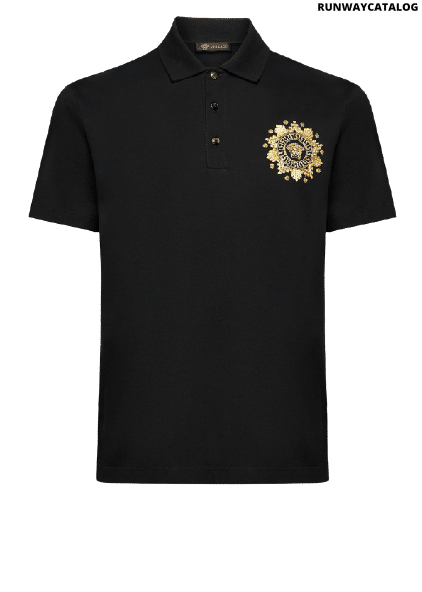 Versace Medusa Embroidered Polo Shirt