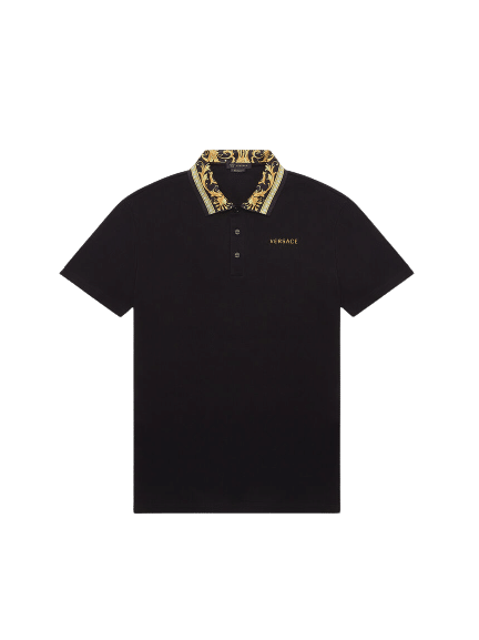 Versace Barocco Motif Polo Shirt