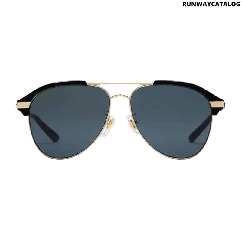Gucci Specialized fit aviator metal sunglasses