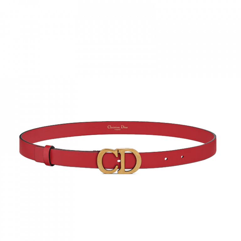 Christian Dior Saddle Women Belt Red Ultrasoft Calfskin, 20 MM