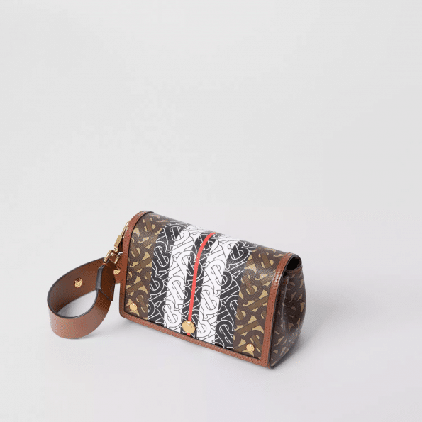 Burberry Small Monogram Stripe E-canvas Crossbody Bag