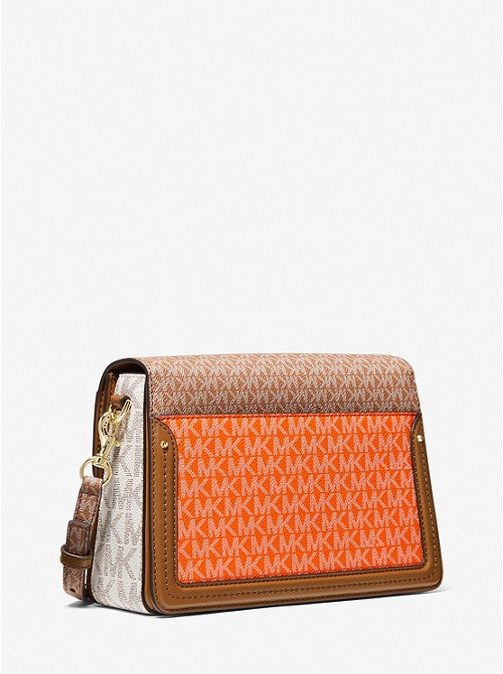 Michael Kors Jessie Medium Two-Tone Logo Shoulder Bag