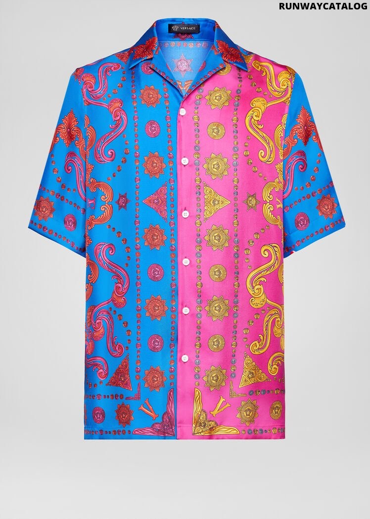 Versace Barocco Western Silk Twill Shirt