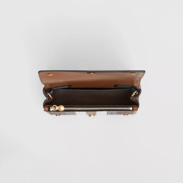 Burberry Small Monogram Stripe E-canvas Crossbody Bag