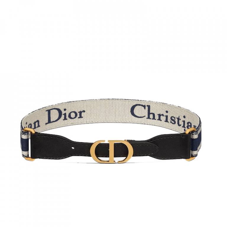 Christian Dior Belt Blue and Cream