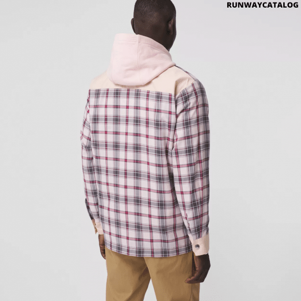 Burberry Varsity Graphic Check Technical Cotton Overshirt
