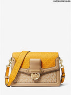 Michael Kors Jessie Medium Two-Tone Logo Shoulder Bag