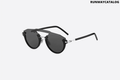 ChristianDior Futuristic Black Pilot Sunglasses