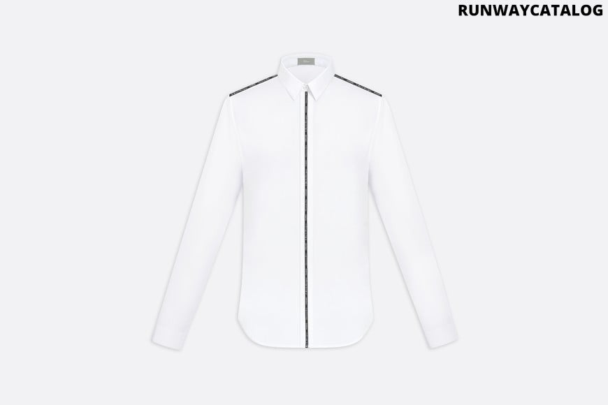 Christian Dior Stretch cotton Atelier ribbon shirt