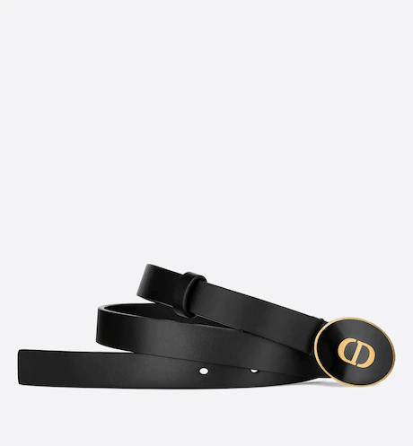 Christian Dior Teddy-D Belt Black Smooth Calfskin, 15 MM