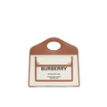 Burberry Small Two-tone Canvas and Leather Pocket Tote
