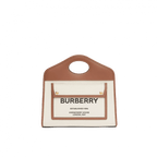 Burberry Small Two-tone Canvas and Leather Pocket Tote
