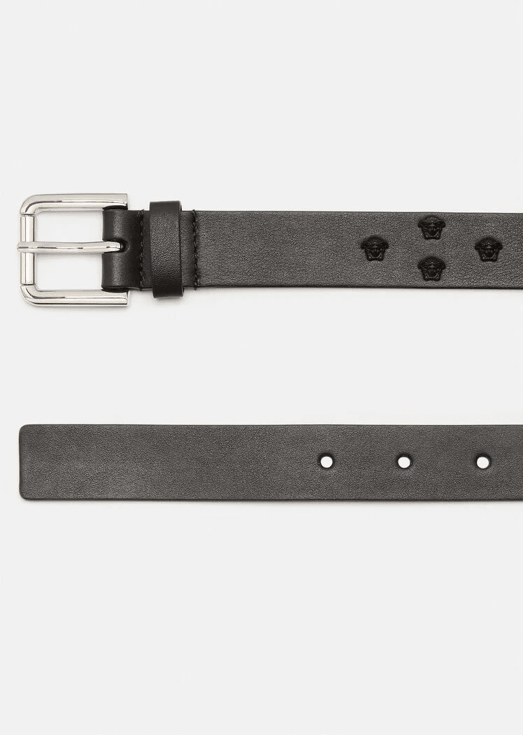 Versace Medusa Stud Leather Belt