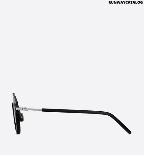 ChristianDior Futuristic Black Pilot Sunglasses